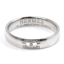 HERMES Hermes K18WG White Gold Hercules Ring Diamond Size 10.5 51 3.3g Women's