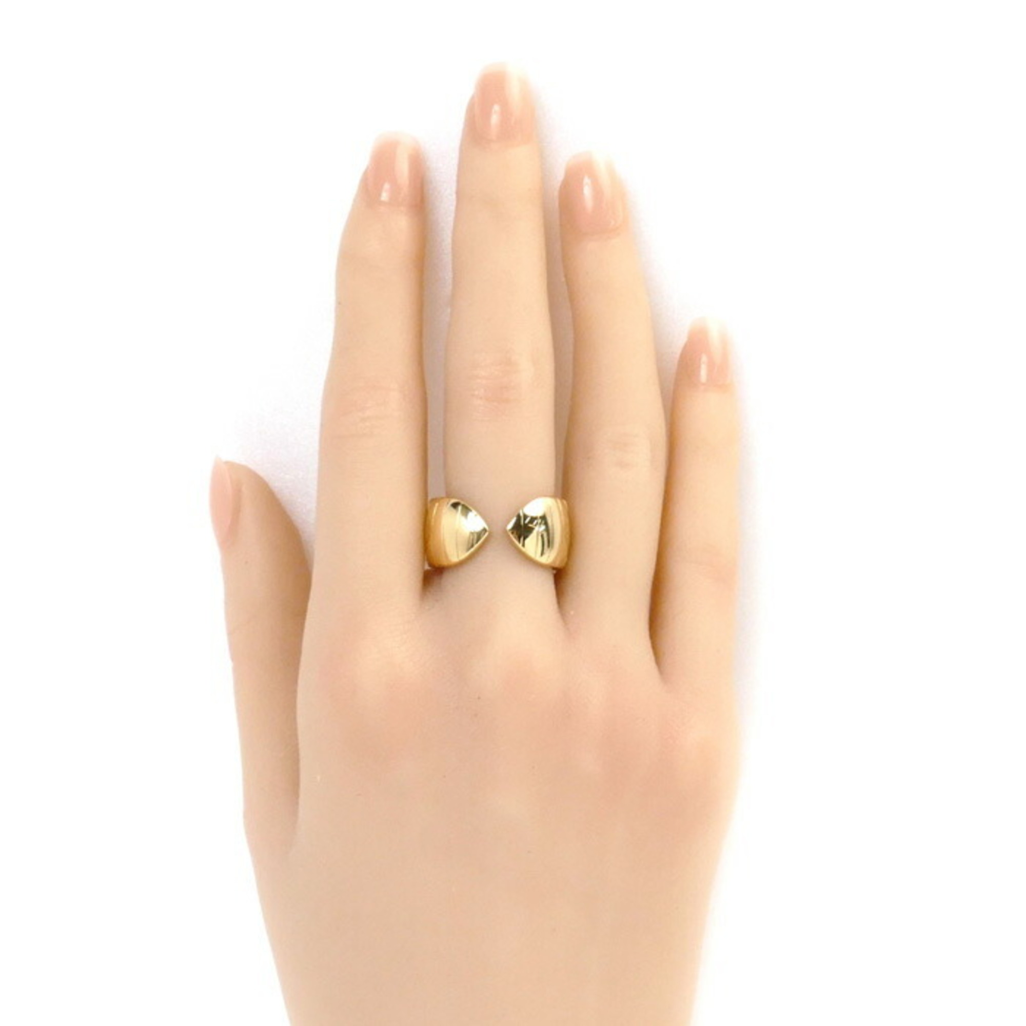 Chaumet K18YG Yellow Gold Plume Ring, Size 15.5, 17.7g, Unisex