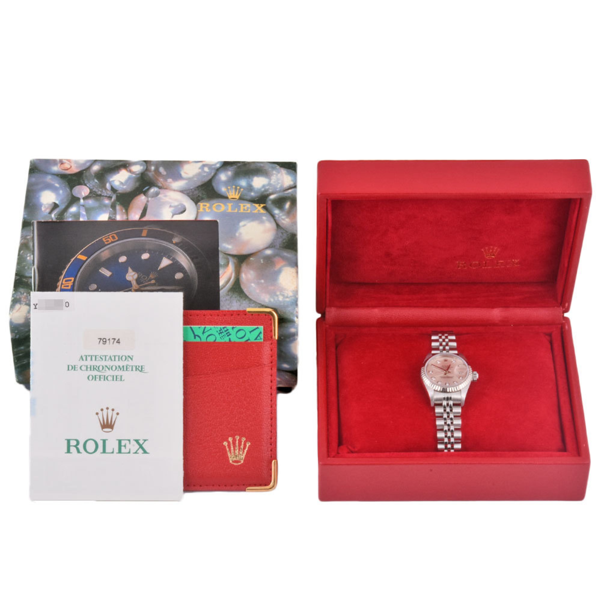 Rolex ROLEX 79174G Datejust Y series (manufactured in 2002) Automatic watch, silver dial, 10P diamonds, WG x SS, ladies'