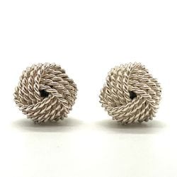 Tiffany & Co. Somerset Twist Knot Mesh Earrings, Silver SV925, Old