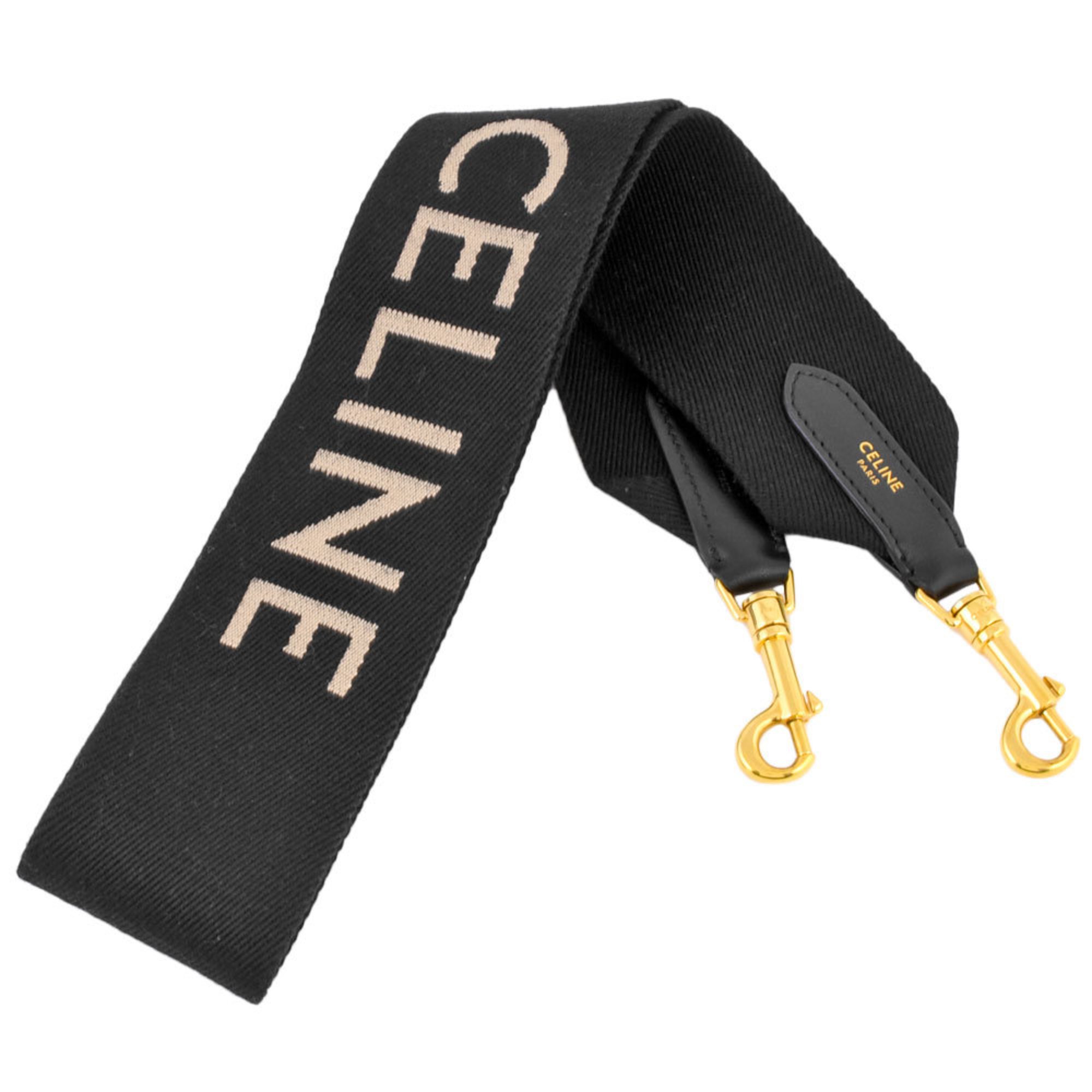 CELINE Long Shoulder Strap Jacquard 90cm Black