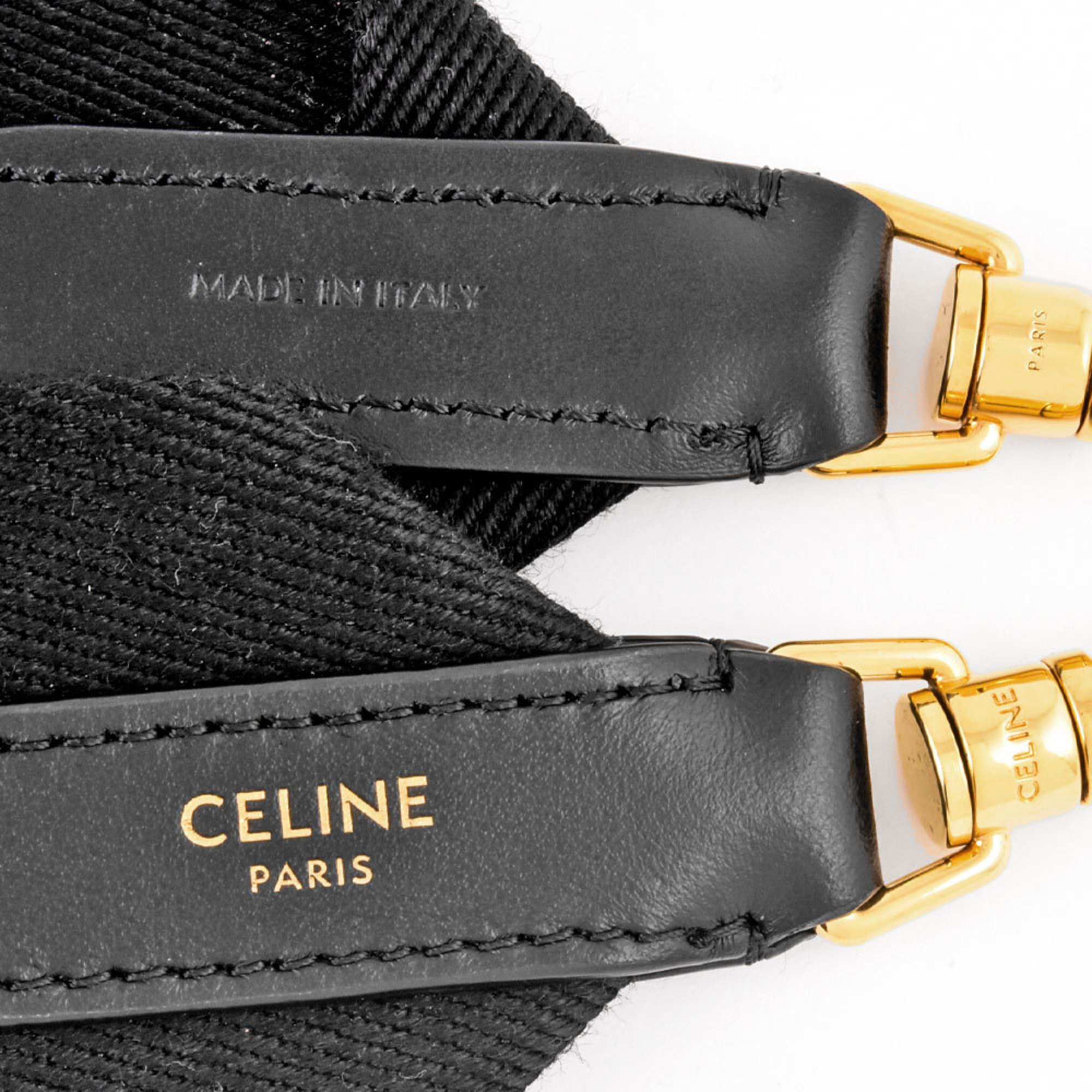 CELINE Long Shoulder Strap Jacquard 90cm Black