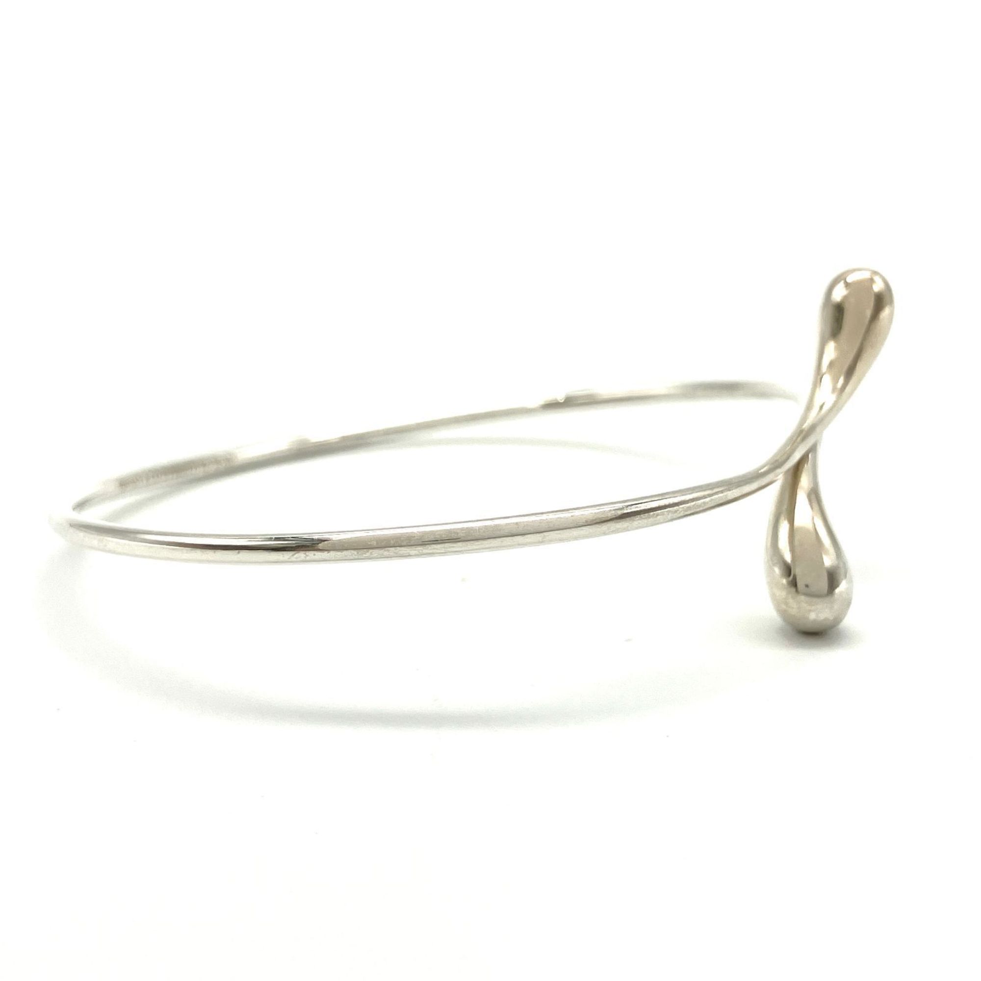 Tiffany & Co. Double Teardrop Bangle Bracelet Silver SV925 16.5cm Elsa Peretti Old