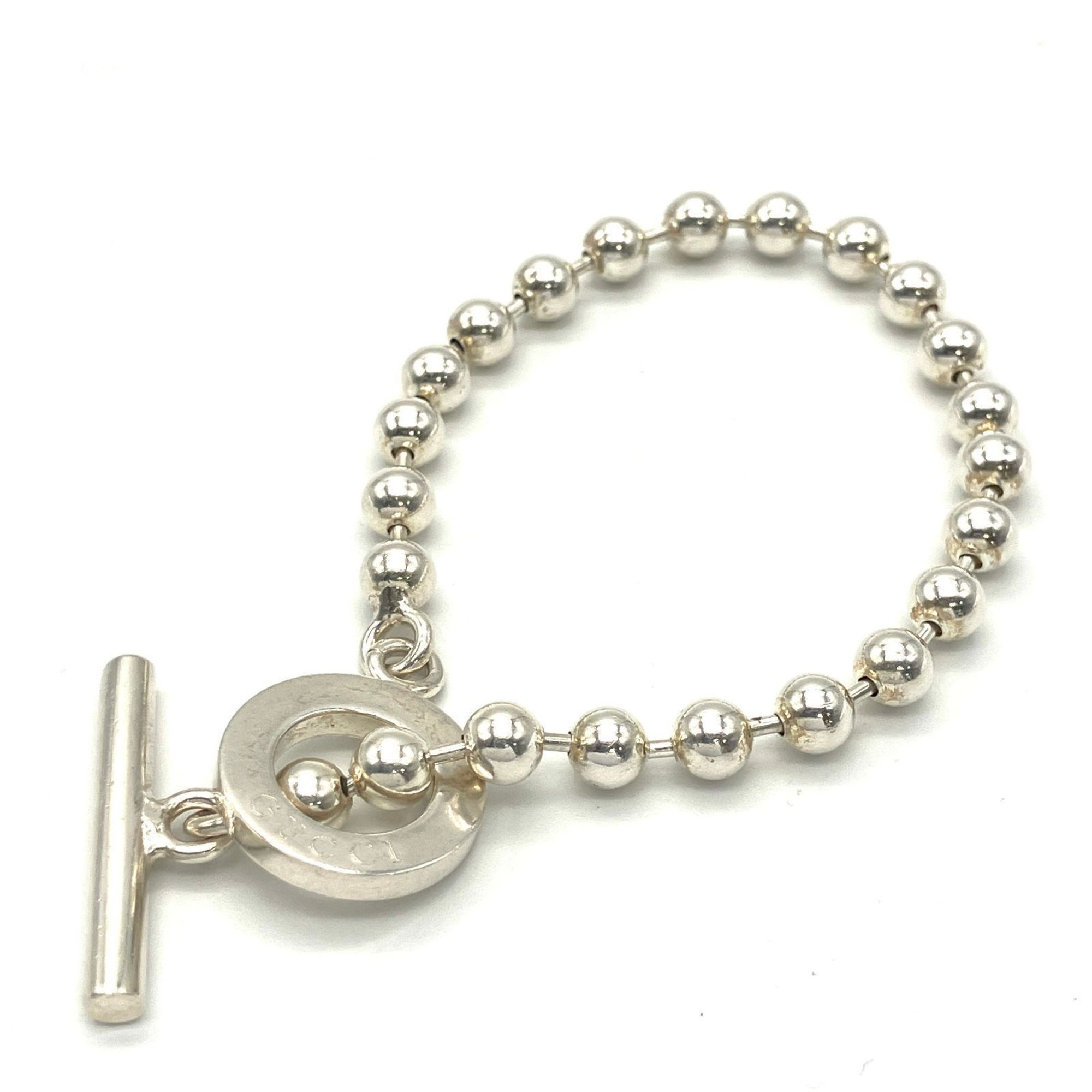 GUCCI Gucci Ball Chain Bracelet Silver SV925 16cm Old