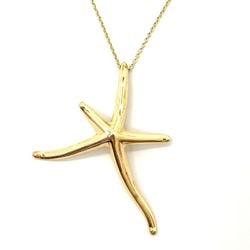 Tiffany & Co. Starfish Necklace Yellow Gold K18YG 40cm Elsa Peretti Old