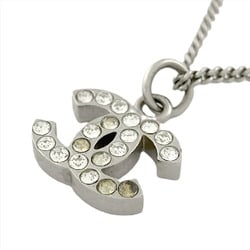 CHANEL Coco Mark Necklace Metal Rhinestone B10V Women's