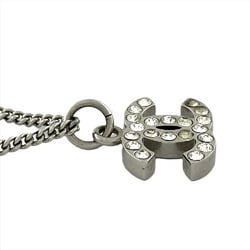 CHANEL Coco Mark Necklace Metal Rhinestone B10V Women's