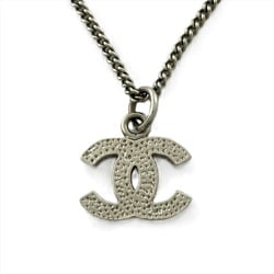 CHANEL Coco Mark Necklace Metal Rhinestone B10V Women's