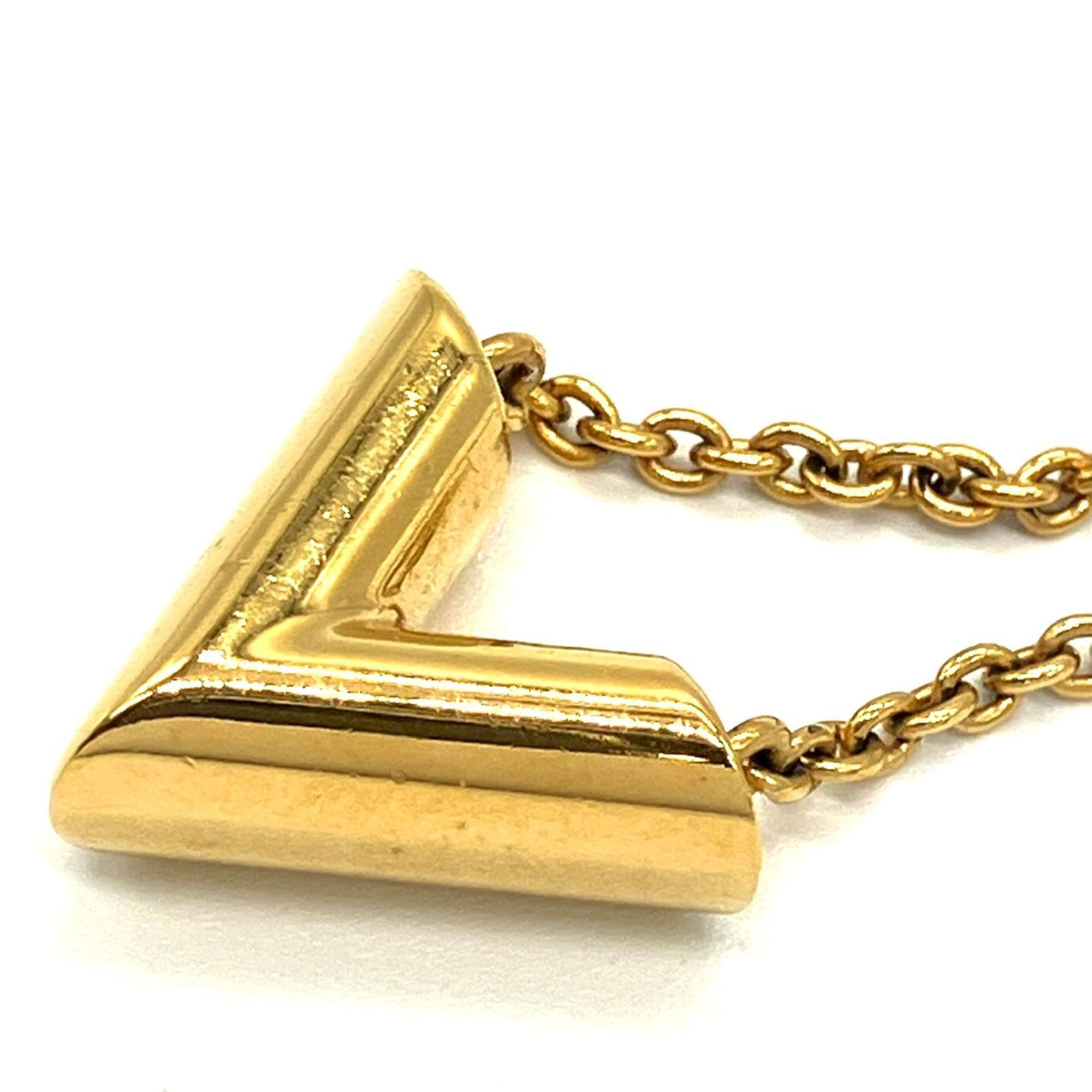 LOUIS VUITTON Louis Vuitton Necklace Essential V Gold GP 42cm M61083