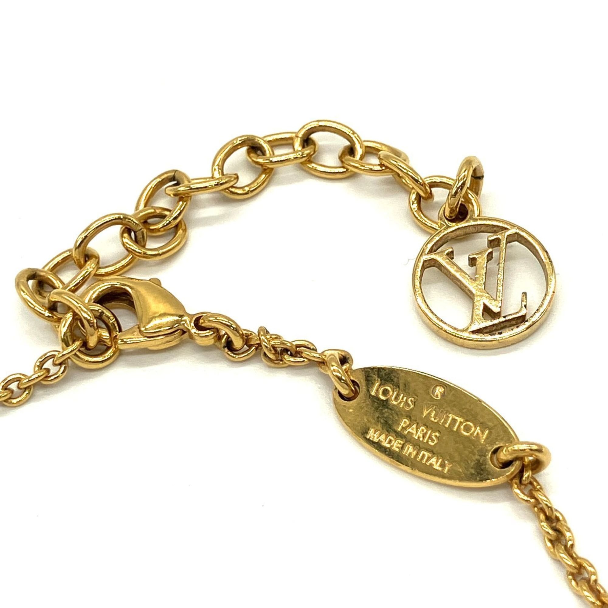 LOUIS VUITTON Louis Vuitton Necklace Essential V Gold GP 42cm M61083