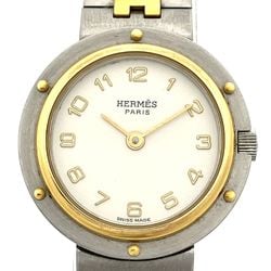 HERMES Olympia Quartz Watch Stainless Steel Combination Color