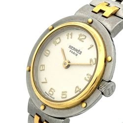 HERMES Olympia Quartz Watch Stainless Steel Combination Color