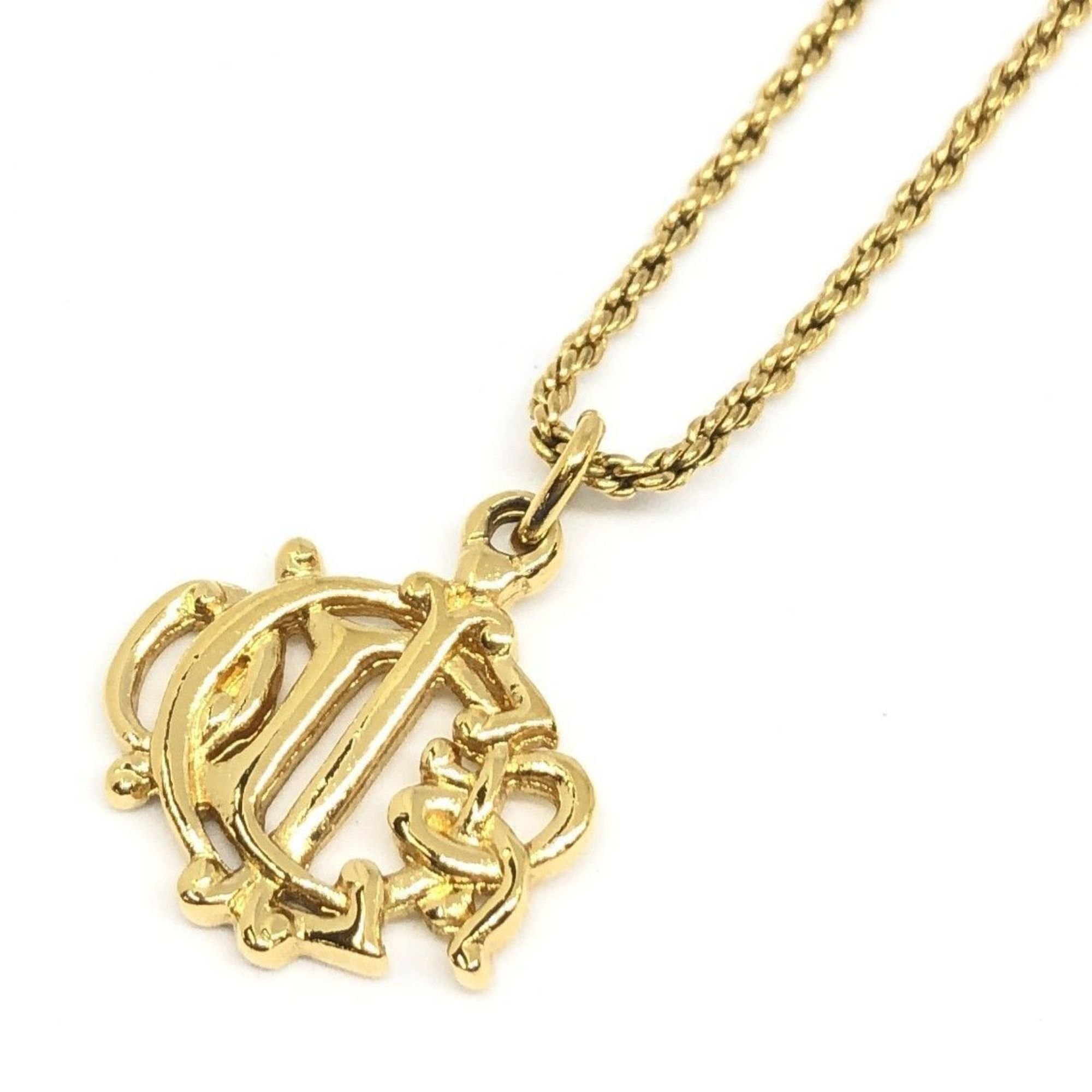 Christian Dior Gold Emblem Necklace