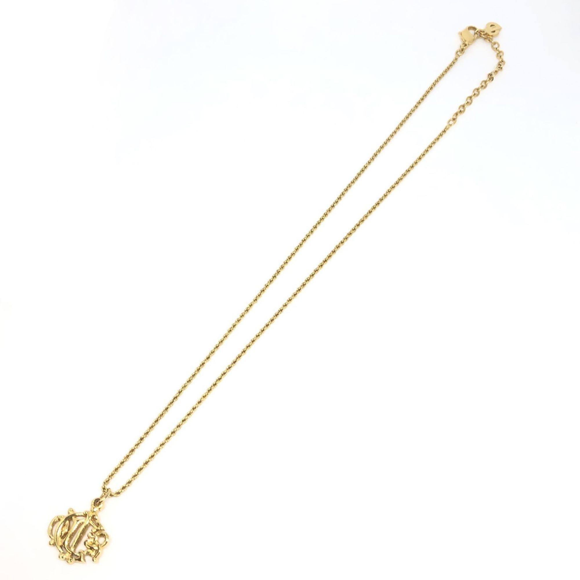 Christian Dior Gold Emblem Necklace