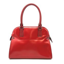 Salvatore Ferragamo Handbag Gancini Calf Leather EZ-21 C814 Red