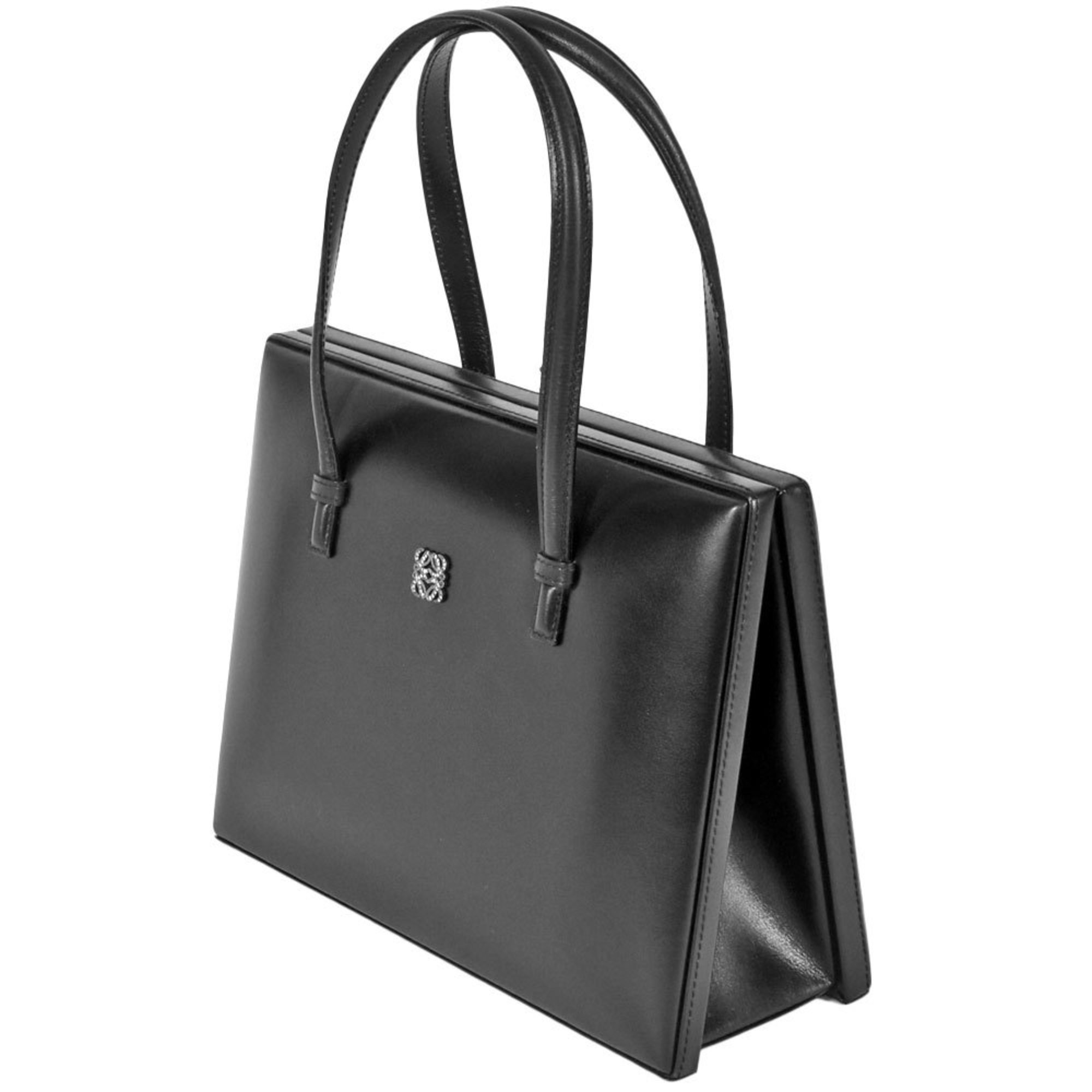 LOEWE Handbag Leather Black Square Women's