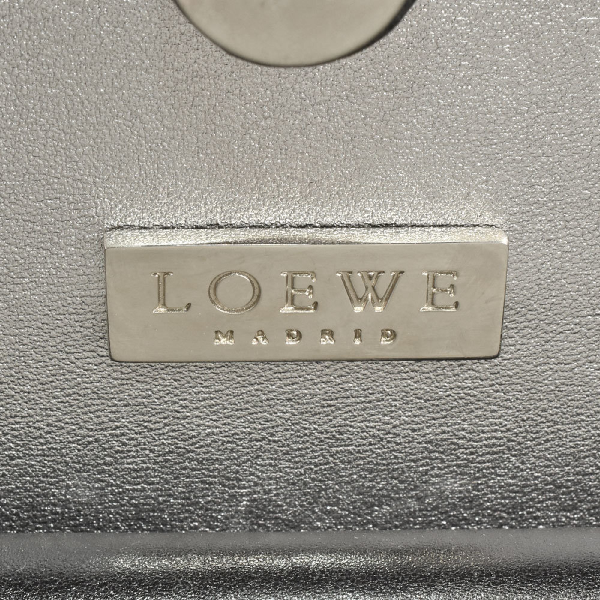 LOEWE Handbag Leather Black Square Women's