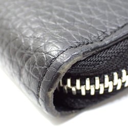 Louis Vuitton Round Long Wallet Zipper Vertical Men's M58412 Noir with Initials C2230704