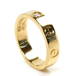 CARTIER Cartier K18YG Yellow Gold Love 1P Diamond Ring B4056147 Size 7 47 4.2g Women's