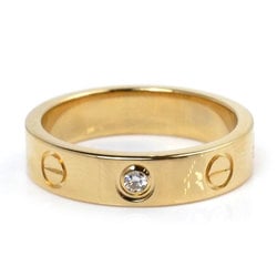 CARTIER Cartier K18YG Yellow Gold Love 1P Diamond Ring B4056147 Size 7 47 4.2g Women's