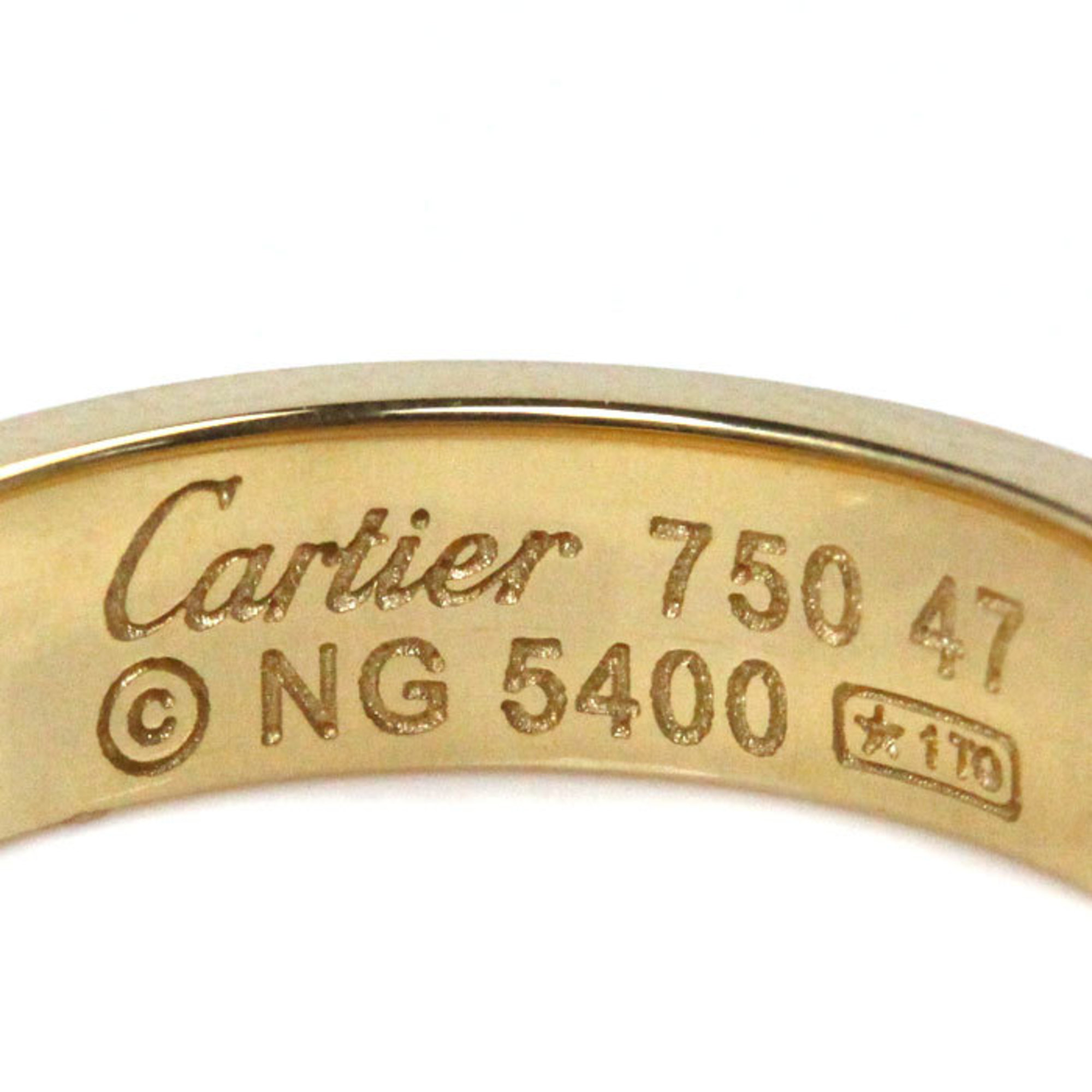 CARTIER Cartier K18YG Yellow Gold Love 1P Diamond Ring B4056147 Size 7 47 4.2g Women's