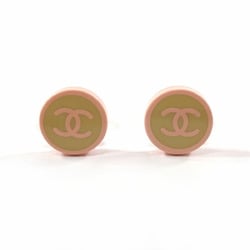 CHANEL Coco Mark Earrings Plastic Pink 05 C Stamp Women's