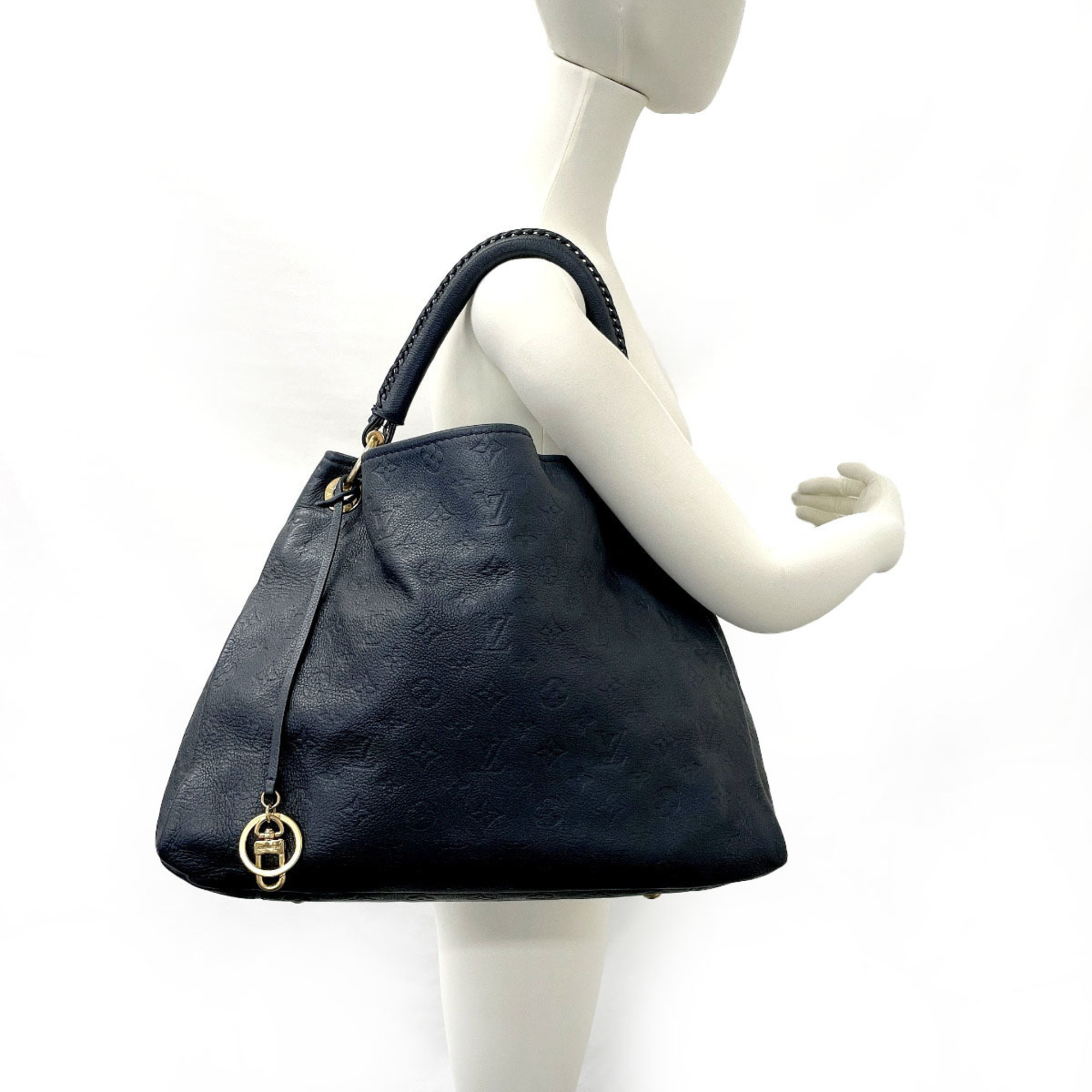 LOUIS VUITTON Louis Vuitton Artsy MM M93448 Shoulder Bag Monogram Empreinte Navy Women's