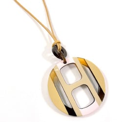 HERMES H Equipe H057087FL22 Necklace Buffalo Horn/Lacquer Beige Women's