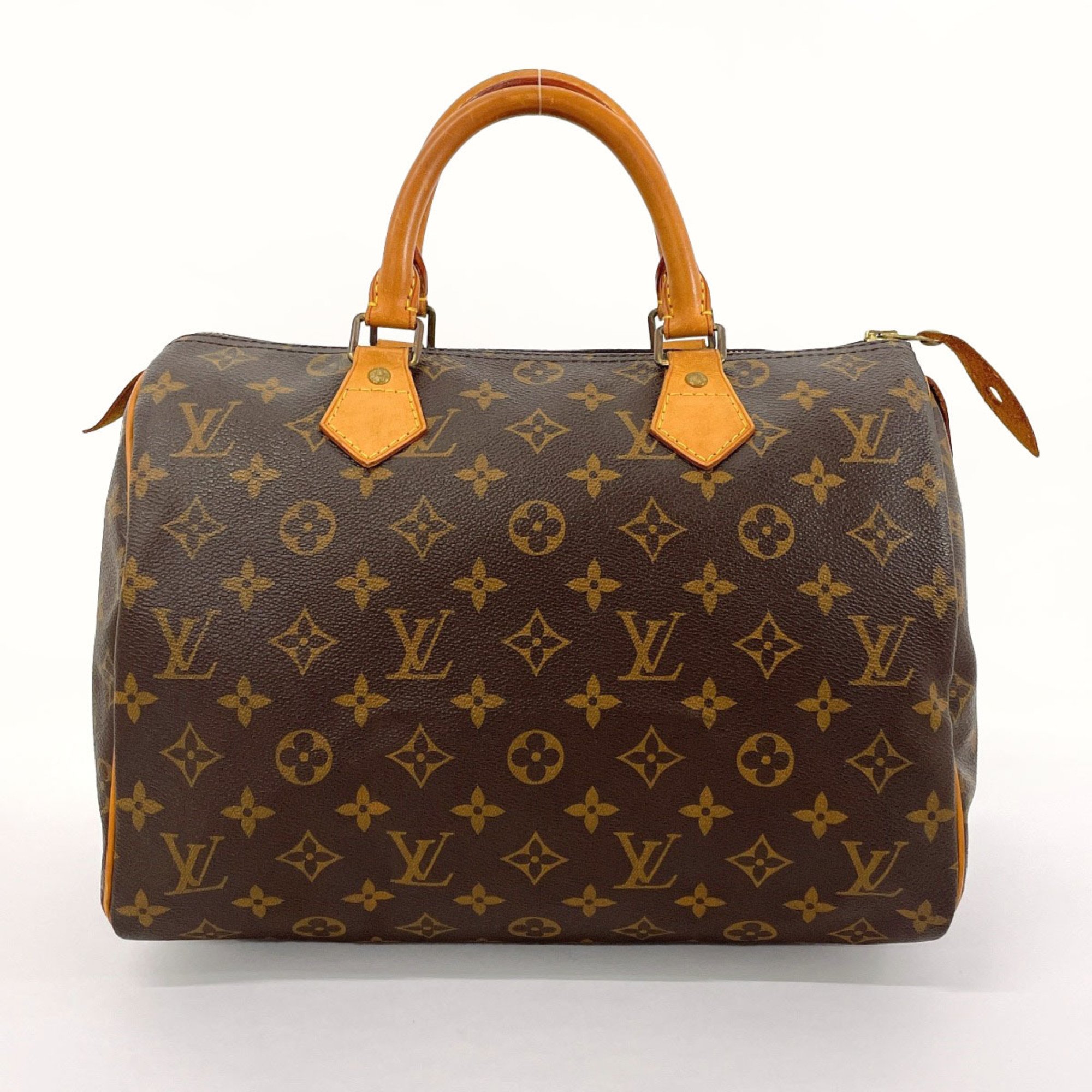 LOUIS VUITTON Speedy 30 M41526 Handbag Monogram Canvas/Nubuck Leather Brown Women's