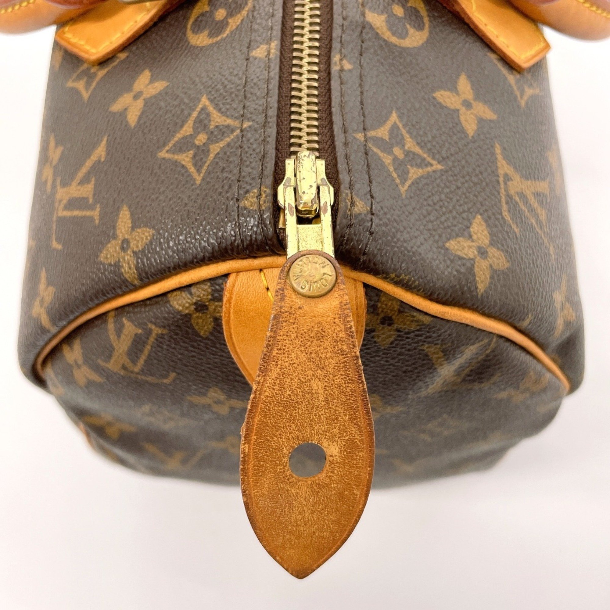 LOUIS VUITTON Speedy 30 M41526 Handbag Monogram Canvas/Nubuck Leather Brown Women's