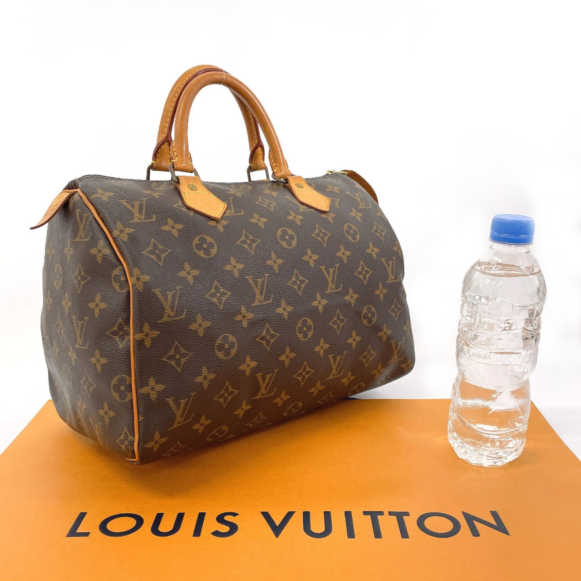 LOUIS VUITTON Speedy 30 M41526 Handbag Monogram Canvas/Nubuck Leather Brown Women's