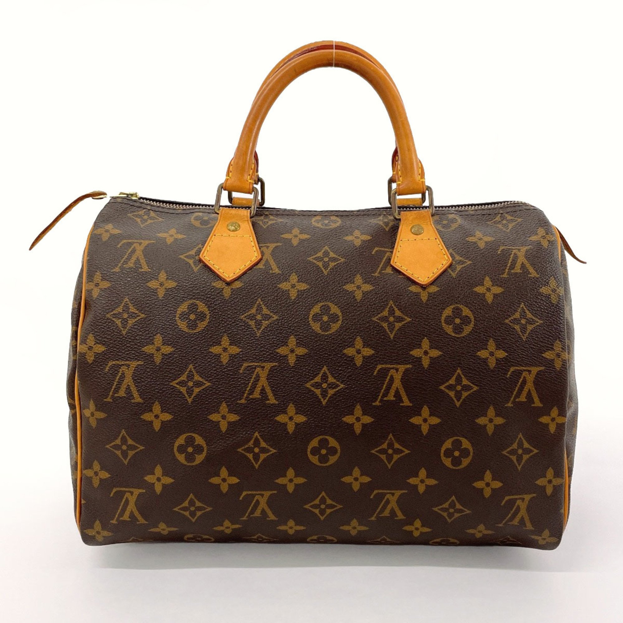 LOUIS VUITTON Speedy 30 M41526 Handbag Monogram Canvas/Nubuck Leather Brown Women's