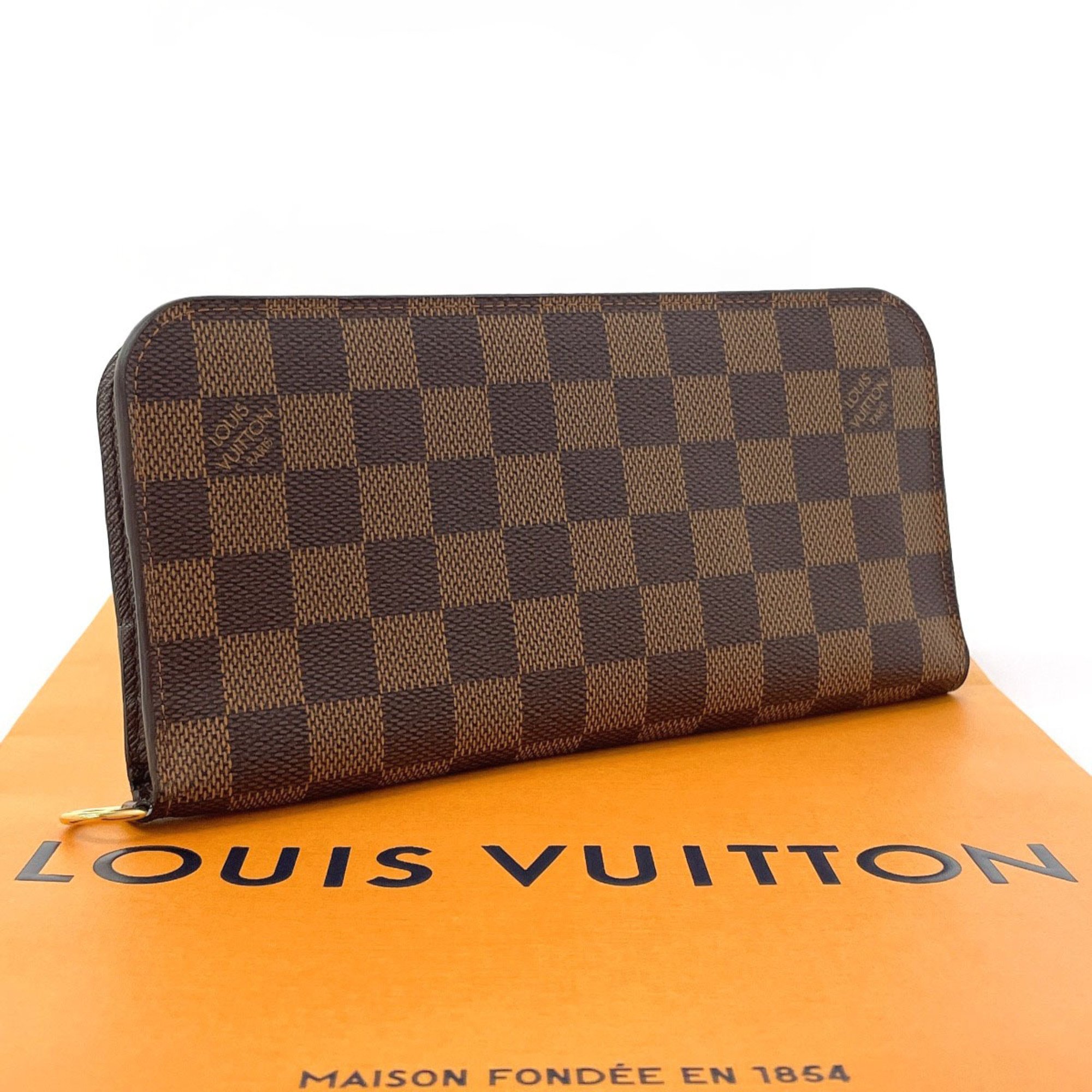 LOUIS VUITTON Louis Vuitton Portefeuille Ansolite N63071 Long Wallet Damier Brown Unisex