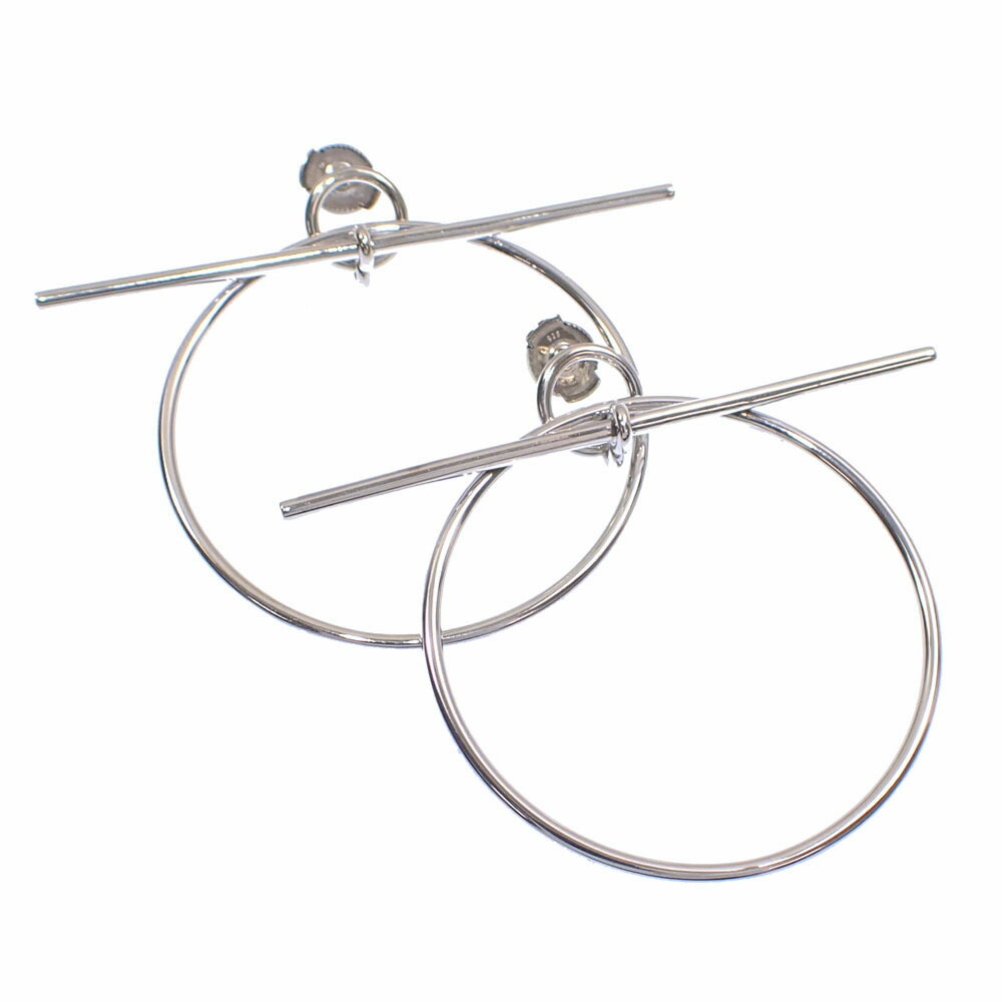 Hermes Earrings Loop MM Women's SV925 11.1g Silver