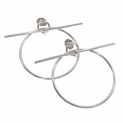 Hermes Earrings Loop MM Women's SV925 11.1g Silver