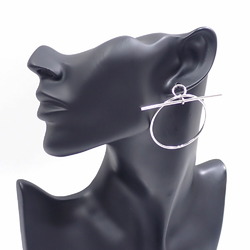 Hermes Earrings Loop MM Women's SV925 11.1g Silver