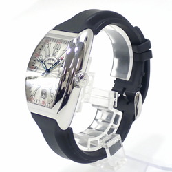 Franck Muller Conquistador Men's Automatic Watch SS Rubber Strap 8005SC Mechanical Tonneau Shape