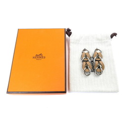 HERMES Hermes Veau Swift Villevoort Long Earrings U Stamp Women's