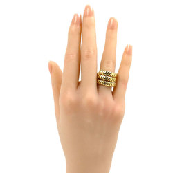 BVLGARI 18K Yellow Gold Tubogas Ring, 17.1g, Size 9-10, Women's