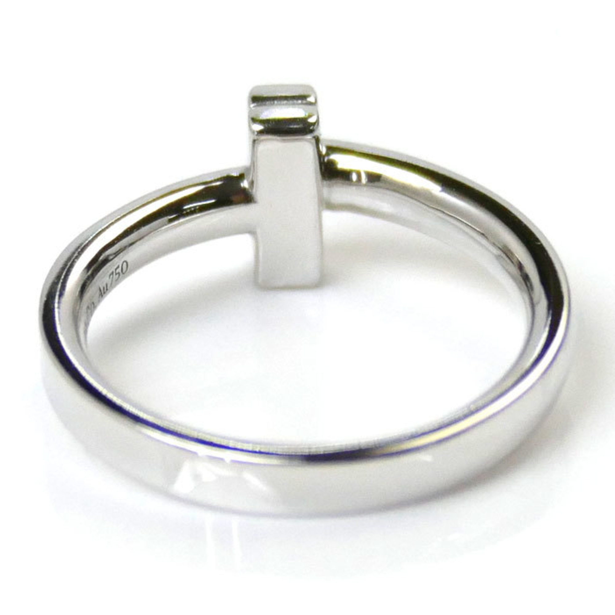 TIFFANY&Co. Tiffany K18WG White Gold T-One Narrow Ring 69278159 Size 9 4.6g Women's