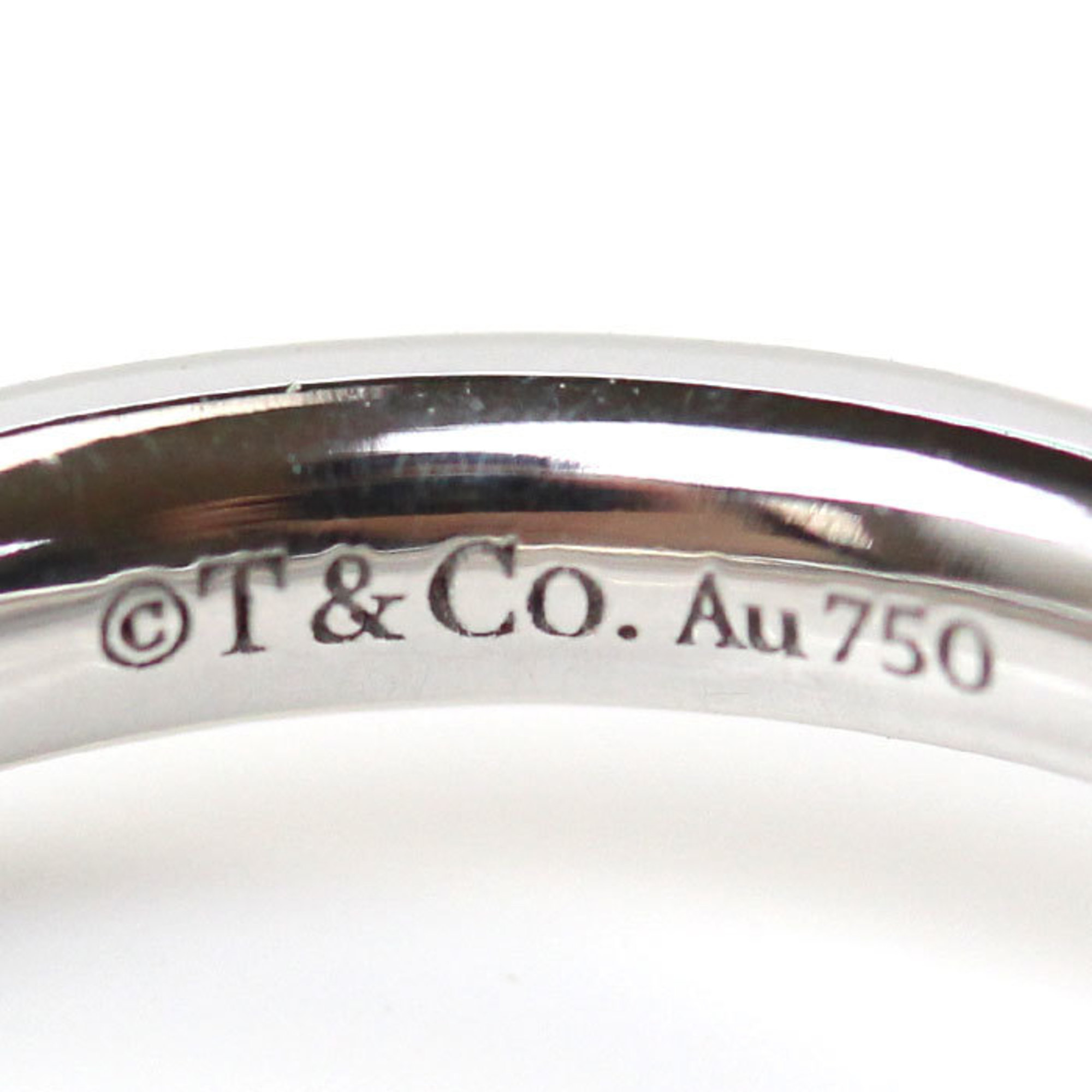 TIFFANY&Co. Tiffany K18WG White Gold T-One Narrow Ring 69278159 Size 9 4.6g Women's