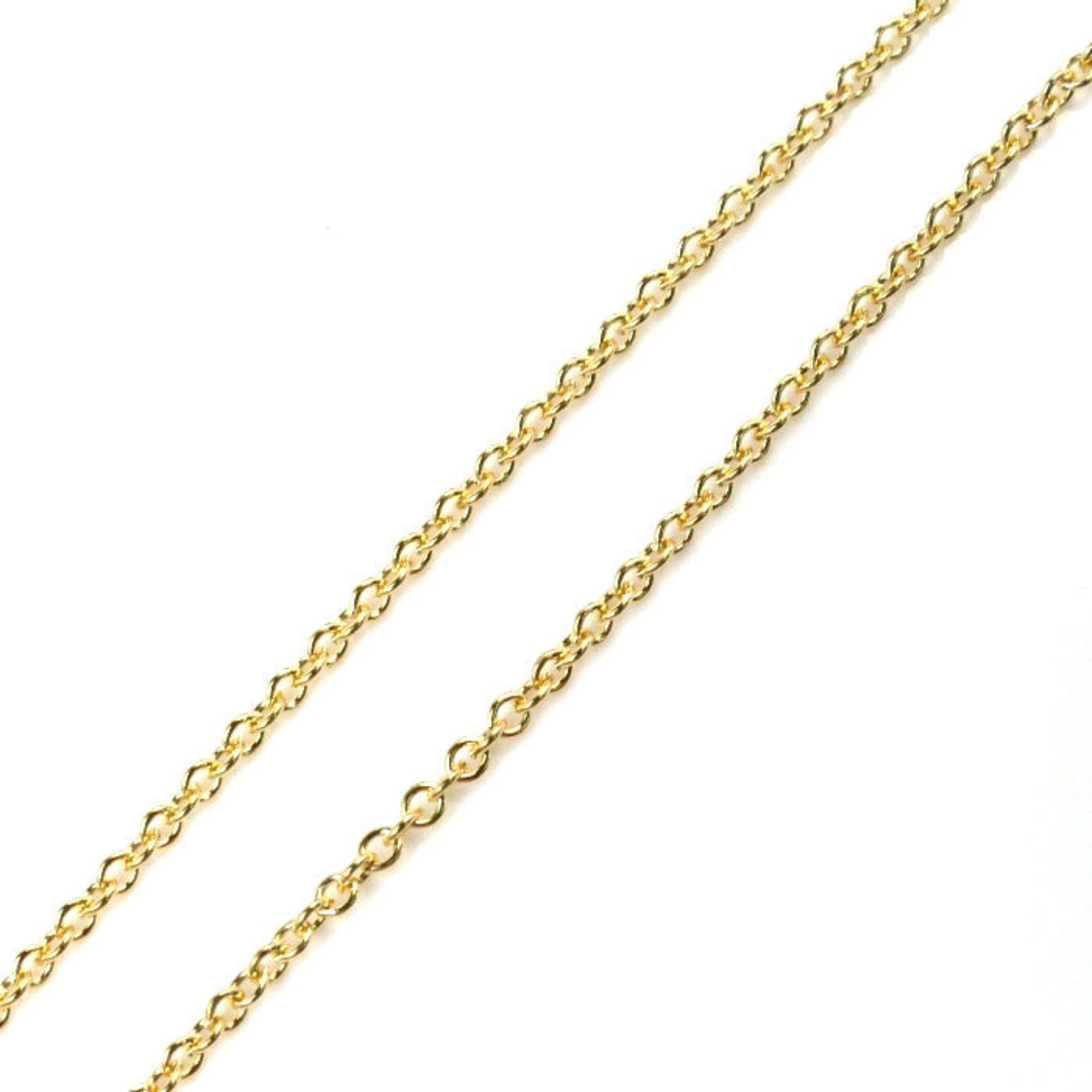 TIFFANY&Co. Tiffany K18YG Yellow Gold Heart Diamond Necklace 68119227 3.0g 40cm Women's