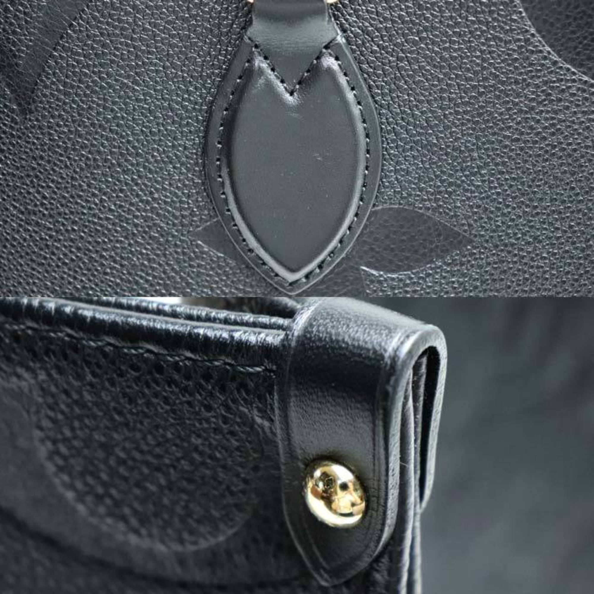 LOUIS VUITTON Louis Vuitton On the Go MM Tote Bag Monogram Empreinte Black M45595 Women's