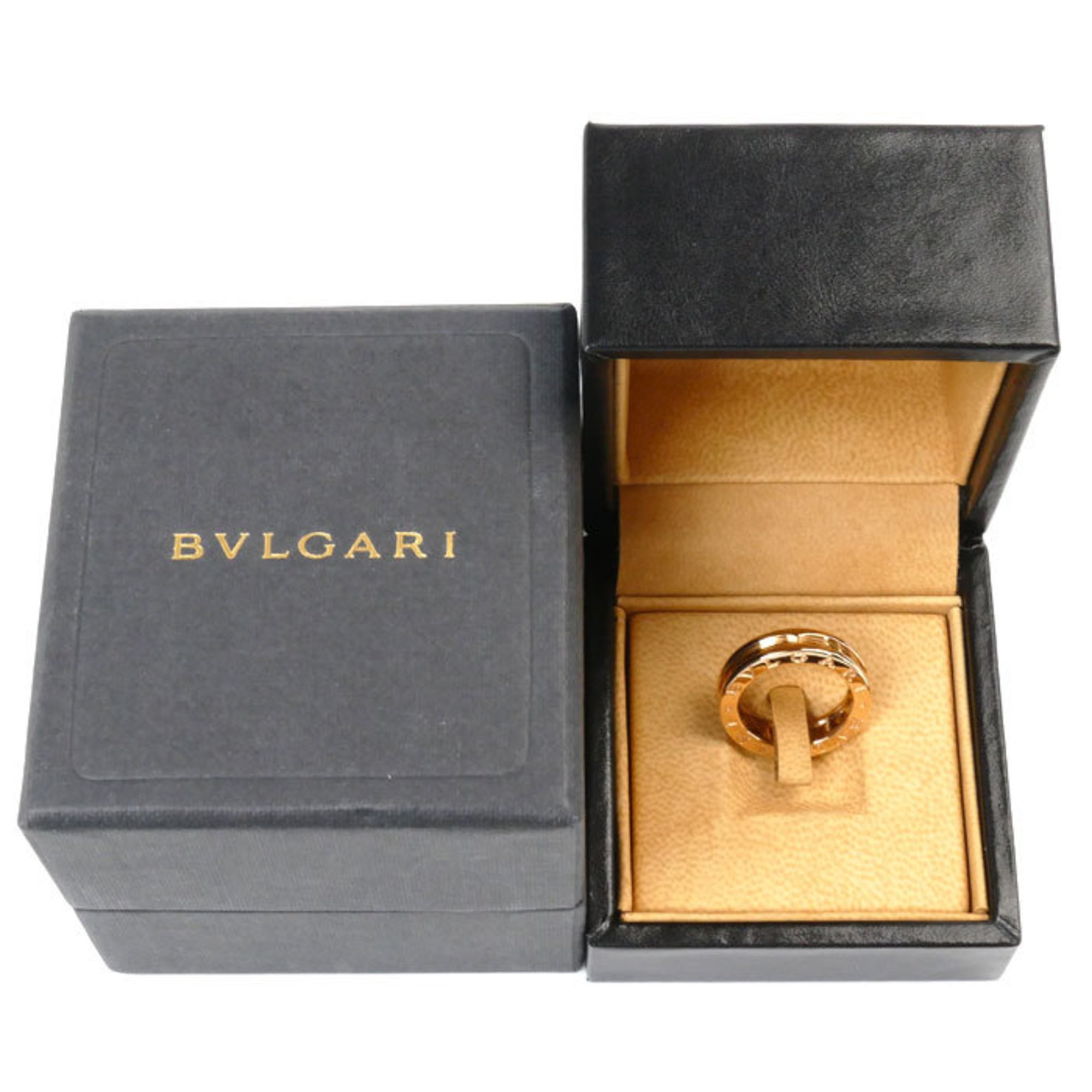 BVLGARI 18K Pink Gold B-ZERO1 1-Band Ring 335991 Size 10 50 7.3g Women's