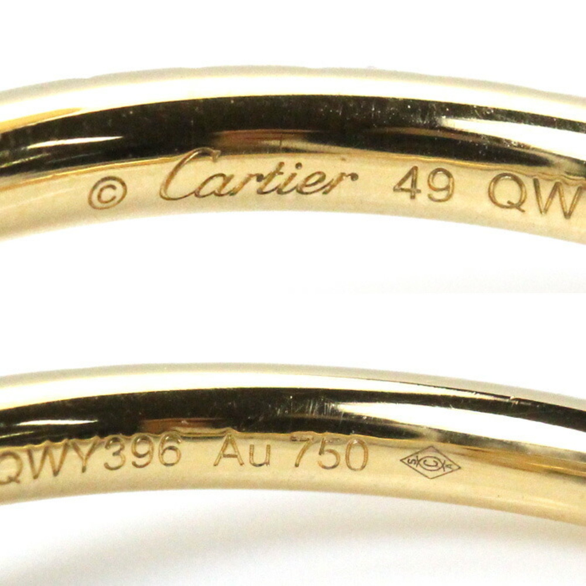 CARTIER Cartier K18YG Yellow Gold Juste un Clou SM Diamond Ring B4231549 Size 9 49 2.7g Women's