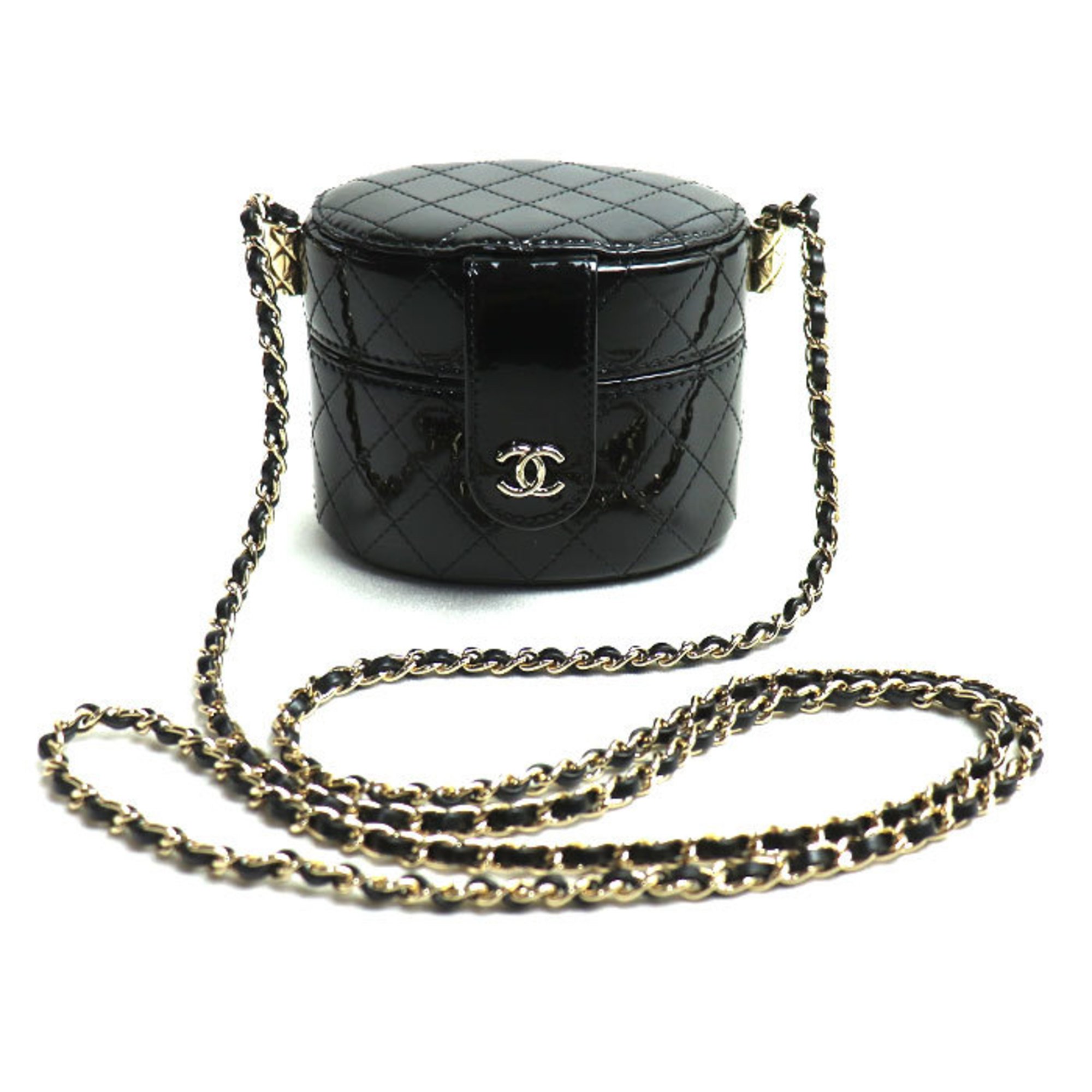 CHANEL Chanel Matelasse Small Vanity Shoulder Bag Black AP1573 Women's