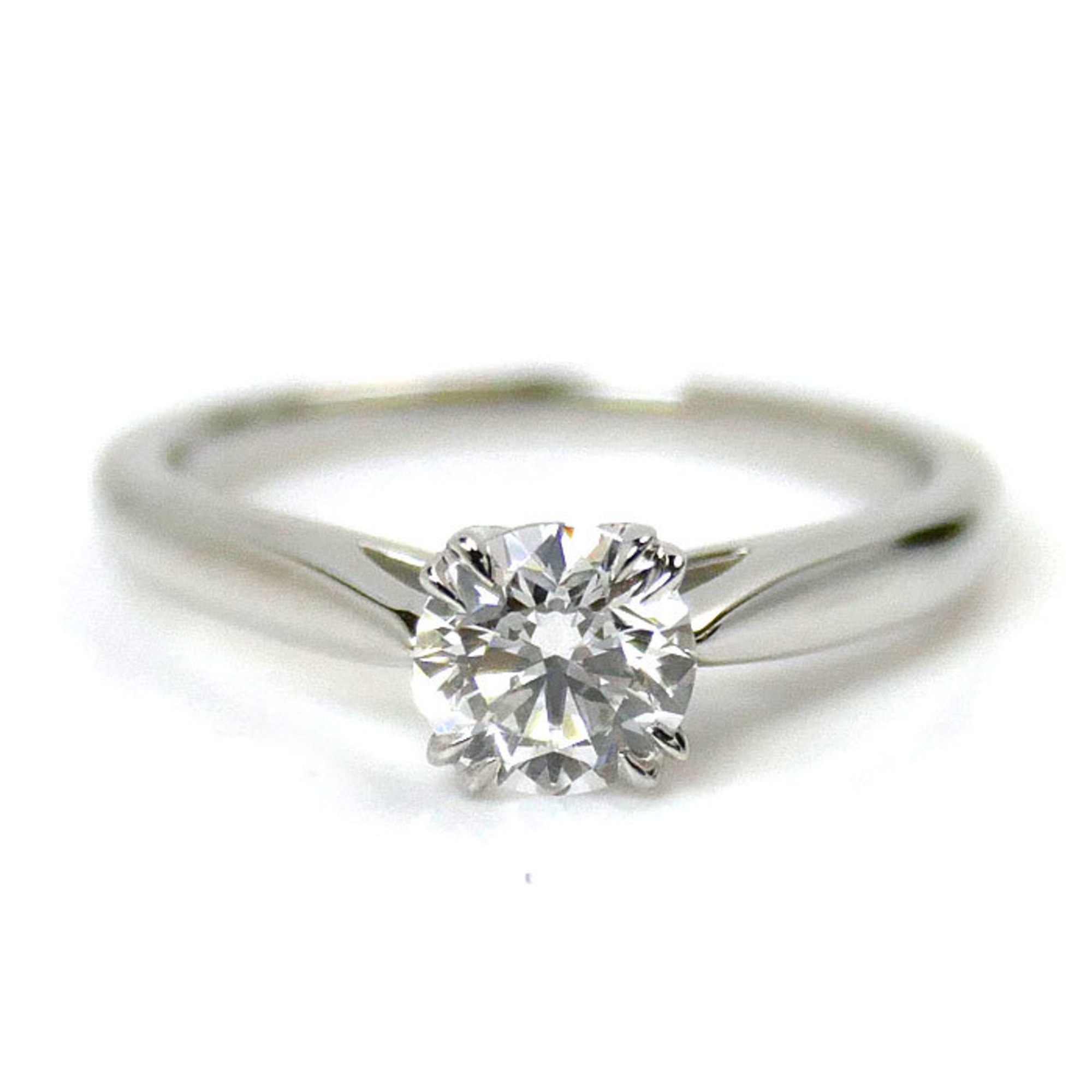 HARRY WINSTON Harry Winston Pt950 Platinum Solitaire Ring Diamond 0.54ct Size 7 3.4g Women's