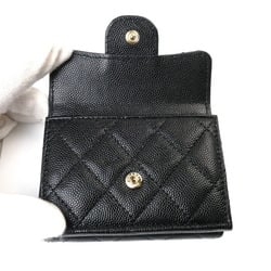 CHANEL Timeless Classic Small Wallet Tri-fold Black AP0230 Women's