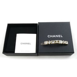 CHANEL Metal Coco Mark Rhinestone Barrette for Women