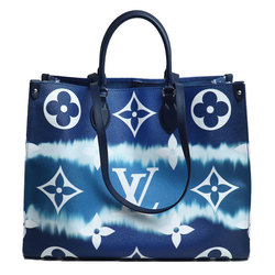 LOUIS VUITTON Louis Vuitton Escar On the Go GM Tote Bag Monogram Giant Blue M45120 Women's